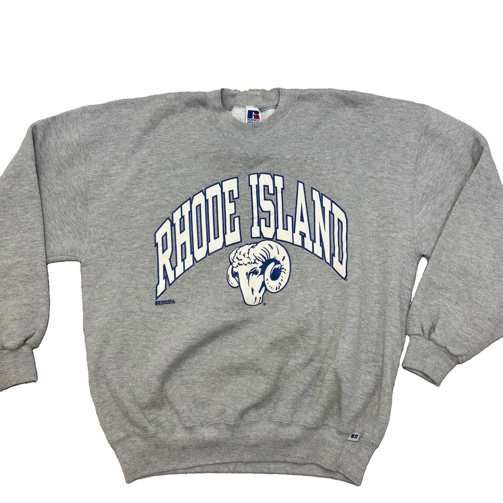 Vintage 90's URI Rhode Island Rams Russell Athletic Crewneck Sweatshirt Sz XL